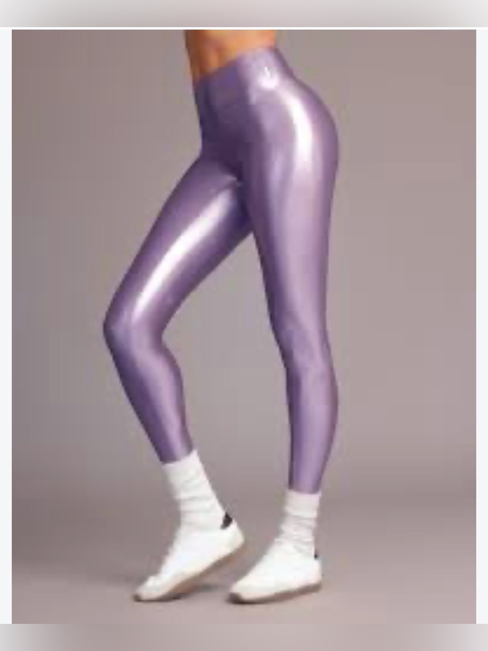Heroine Sport purple metallic leggings L NWT